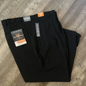 Van Heusen Big & Tall Everyday Defense Pleated Pants-Size 54x29